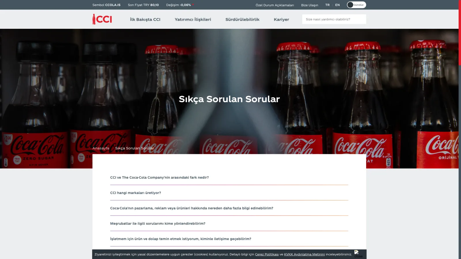 CCI — Sıkça sorulan sorular